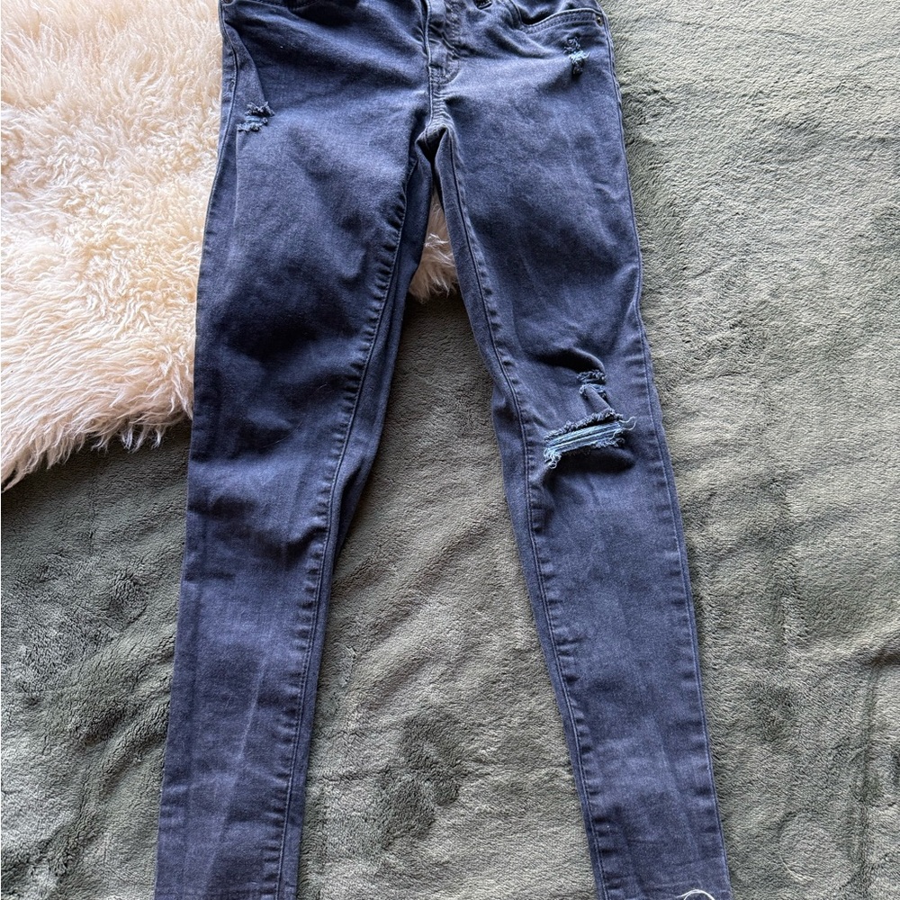 Levi's Black Skinny Jeans with Distressed Details